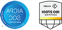 ISO27001 a和 SOC2 logos for 柏居科技